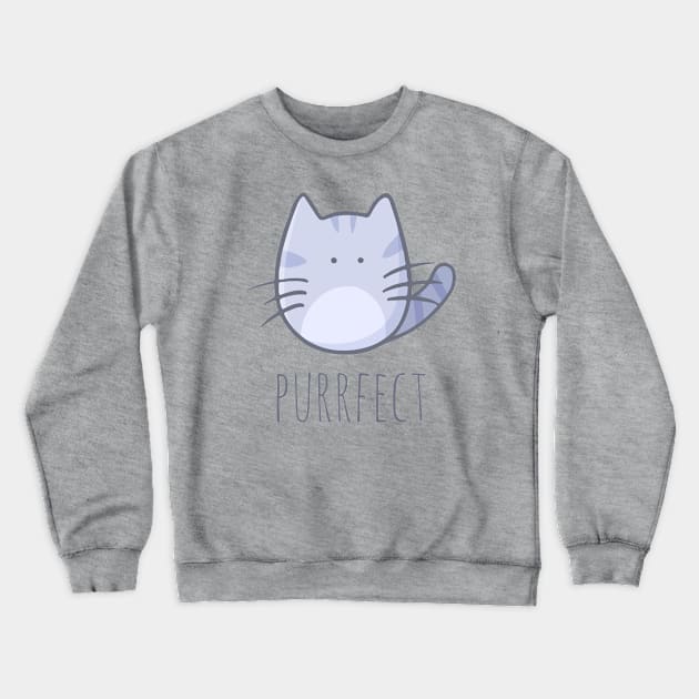 Purrfect Crewneck Sweatshirt by myndfart